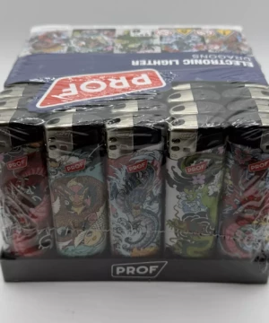 lot de 50 briquets électroniques jetables décorés emballage