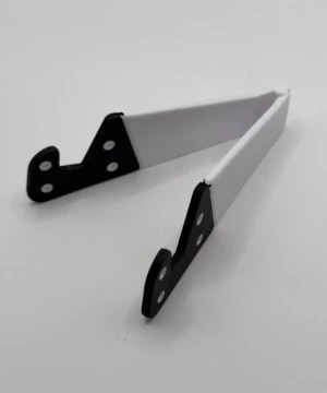 support pliant pour tablette et téléphone blanc