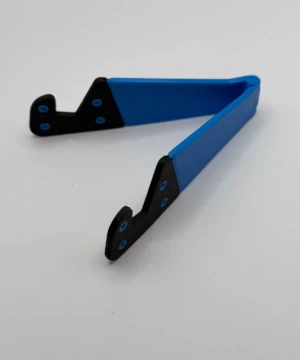 support pliant pour tablette et téléphone bleu