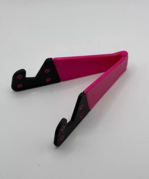 support pliant pour tablette et téléphone rose