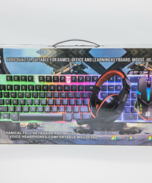 Pack gaming 4 en 1 LED clavier souris casque tapis pour usage quotidien