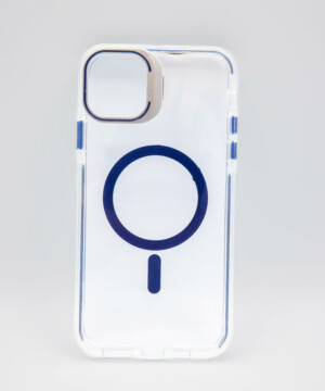 Coque magnétique transparente avec support pour iPhone 11 à 16 Pro Max – Anti-choc compatible charge sans fil