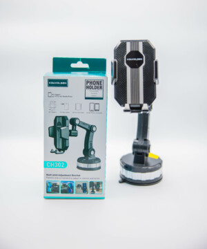 Support téléphone voiture ventouse bras articulé 360° réglable tableau de bord