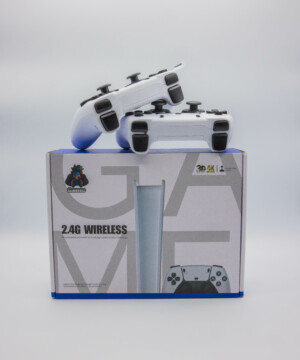console jeu sans fil avec manettes et boîte
