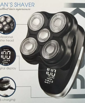 rasoir électrique rotatif 5 têtes avec écran digital