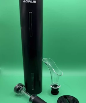 tire-bouchon électrique rechargeable noir avec aérateur et accessoires